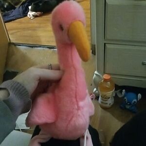 Pink Plush Bird Toy